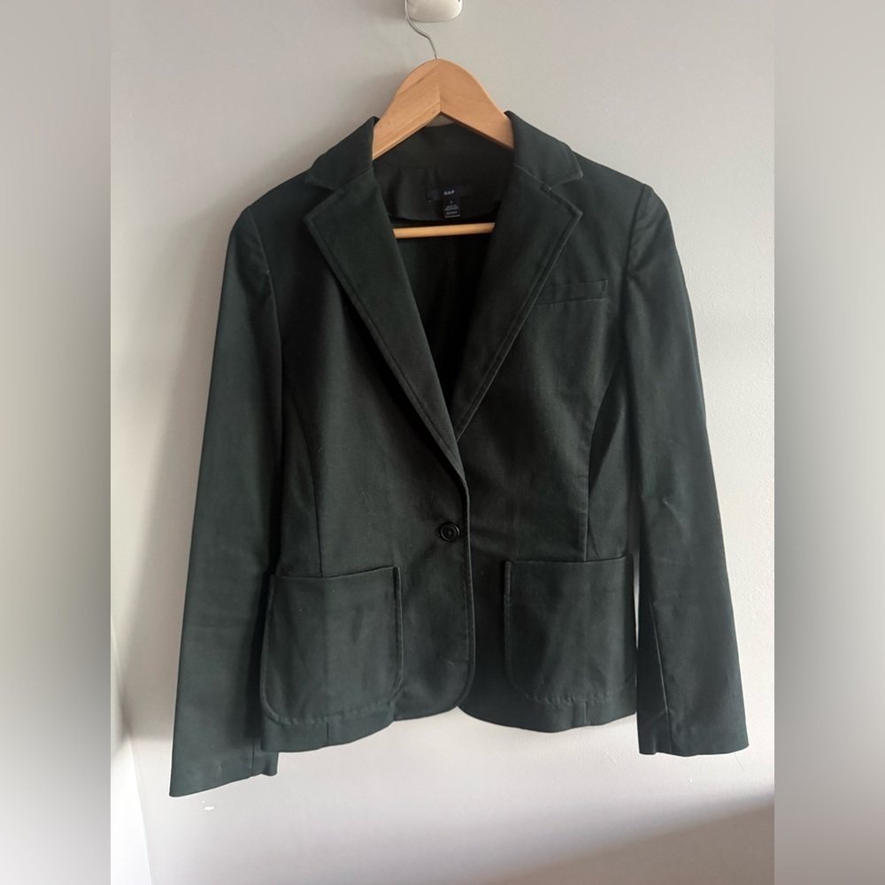 GAP Dark Green / Olive One-Button Blazer – Size Smal